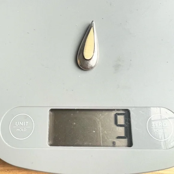 Vintage 925 Sterling silver gemstone teardrop pendant - Picture 5 of 8